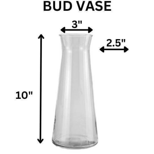 Add-On: Glass Classic Vase for Small to Medium Bouquets
Elevate your bouquet with our 3" x 10 " glass vase. This elegant vessel is perfect for showcasing small arrangements, adding charm to any space. A beautiful accent for your home or a thoughtful gift, it highlights the natural beauty of your flowers.