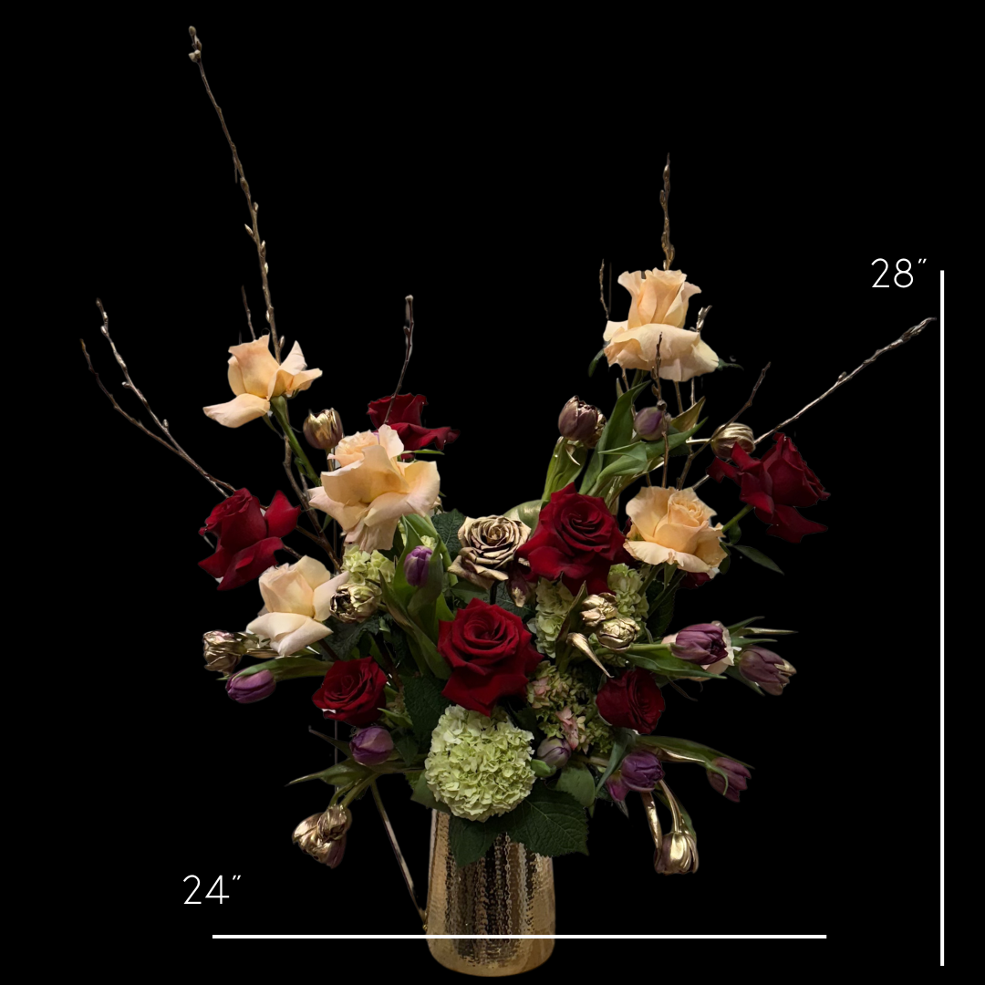Lux Floral Arrangement & Centrepiece with Vase