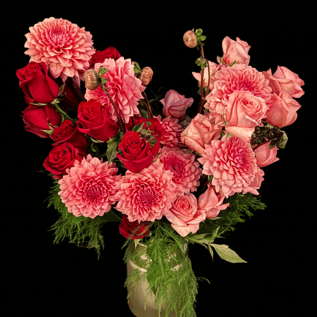 Studio Floral Arrangement & Centrepiece with Vase