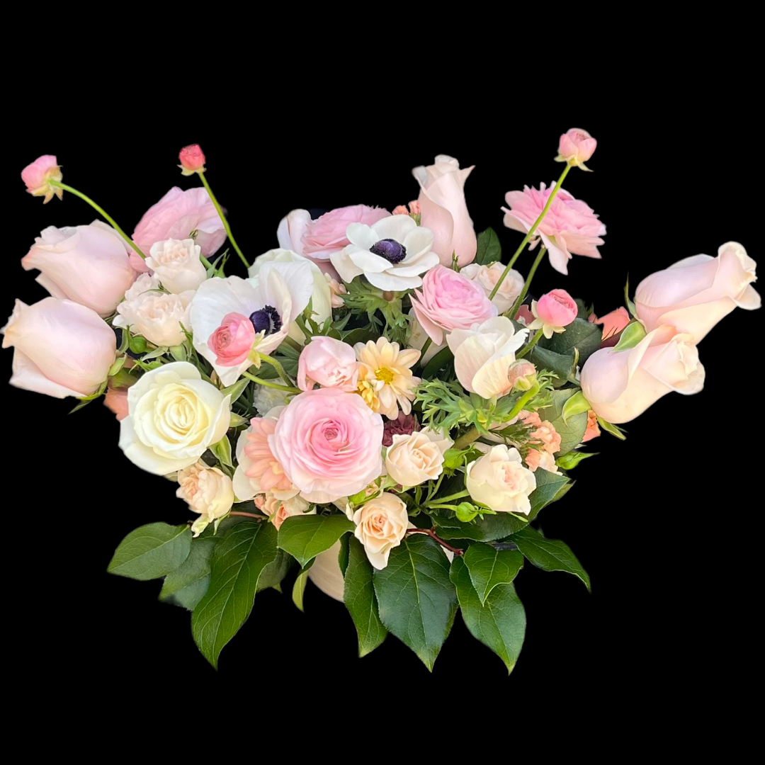 ANEMORE, RANUNCULUS, ROSES AND SPRING FILLER FLOWERS - BEAUTIFUL ARRANGEMENT FOR MOTHERS’ DAY