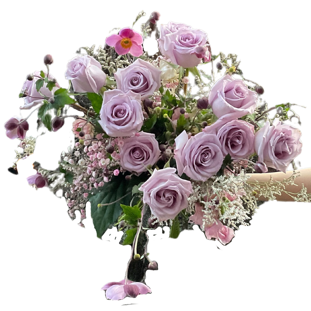 Valentine's Day bouquet -
 luxury long-stemmed lavender roses with seasonal flowers – an elegant bouquet perfect for Valentine's Day, anniversaries, birthdays, or any romantic occasion. Ideal for those seeking premium, timeless floral gifts