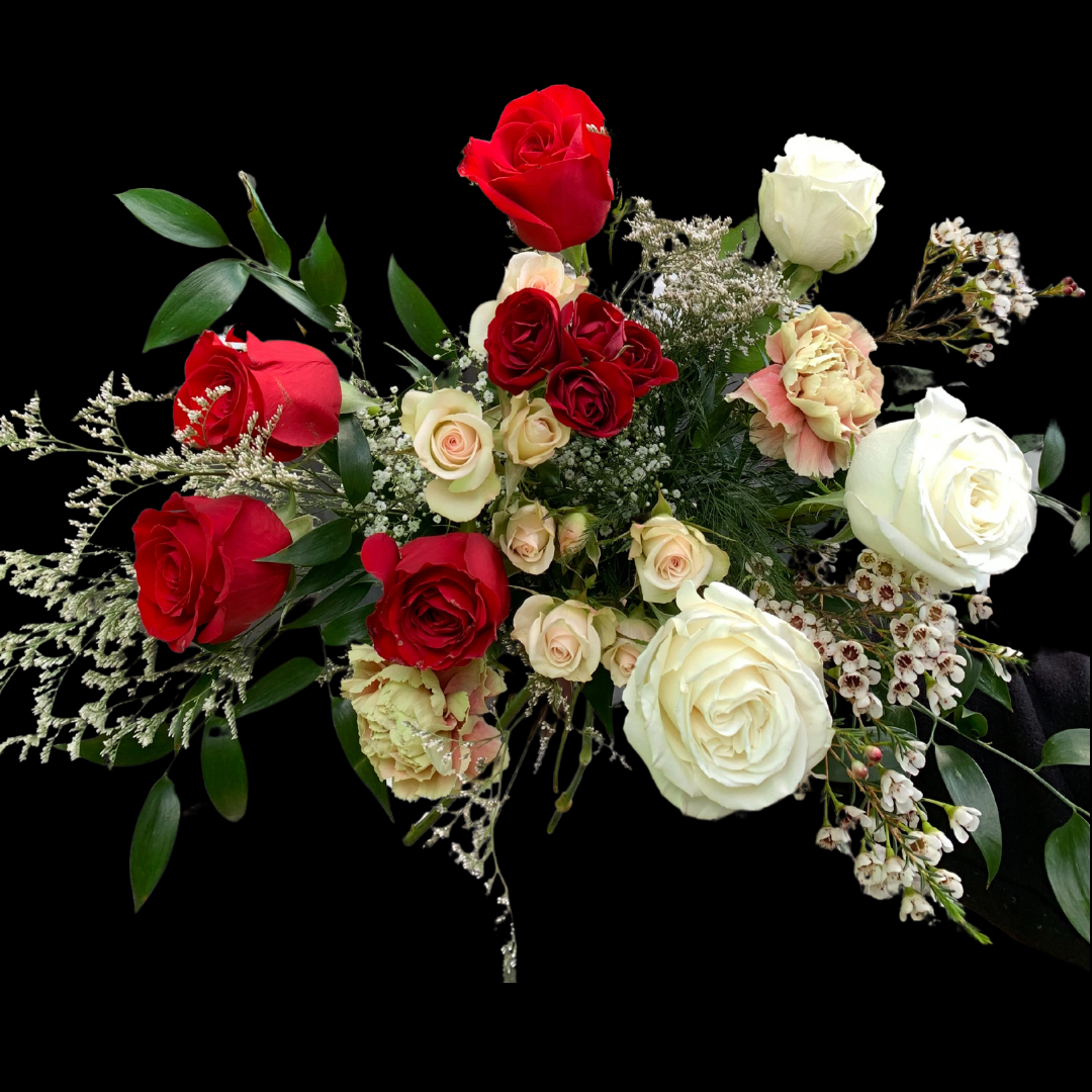 Valentine's Day - Luxury Red roses with greenery– an elegant arrangement of fresh flowers, perfect for Valentine's Day, Anniversaries, Birthdays, Mother's Day as well as any romantic occasion. Ideal for those seeking Downtown Toronto Florist-Portland Market- King West  District is a luxury flower shop with Bespoke bouquets and arrangements, classic centerpieces or premium arrangements are timeless floral gifts.