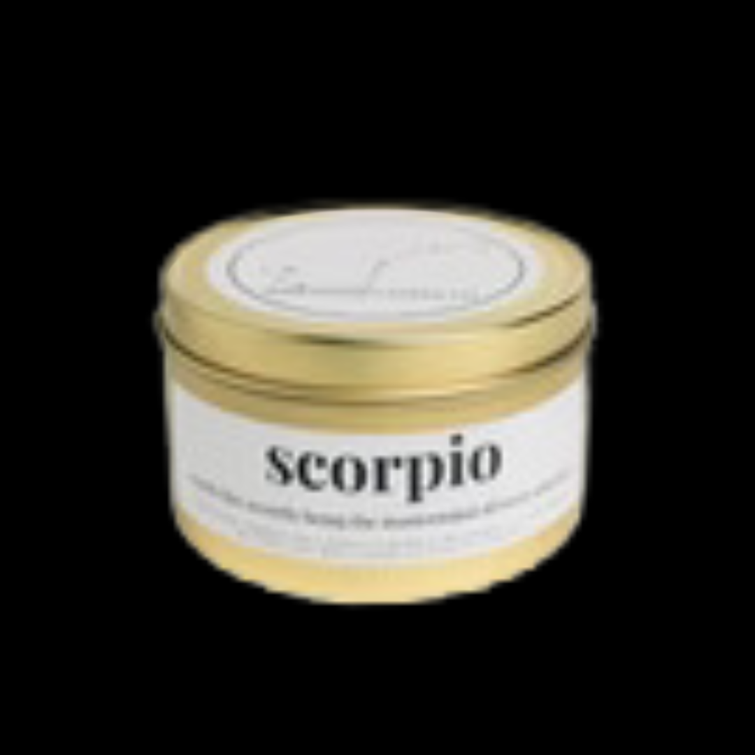 "SCORPIO": Vanilla Bean + Bourbon Smells like being the mastermind behind every situation.
Our Scorpio candle captures the intense and mysterious nature of this water sign. With a blend of vanilla bean and bourbon, it embodies the essence of Scorpios born between October 23 and November 21. This candle smells like being the mastermind behind every situation, reflecting Scorpio's determination, ambition, and deep loyalty. Light it up to channel your inner intensity and transformative power.
Fragrance
