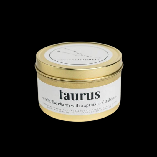 "TAURUS": Sandalwood & Mandarin Leaf  Smells like charm with a sprinkle of stubborn
As an earth sign, Taurus is all about stability, comfort, and a love for the finer things in life. Our Taurus candle perfectly captures these qualities with a blend of sandalwood and mandarin leaf, creating a charming and stubborn scent. Ideal for those born between April 20 and May 20, this candle is perfect for anyone who loves alone time and values independence.
Fragrance Notes:
Top notes: Sweet Amber