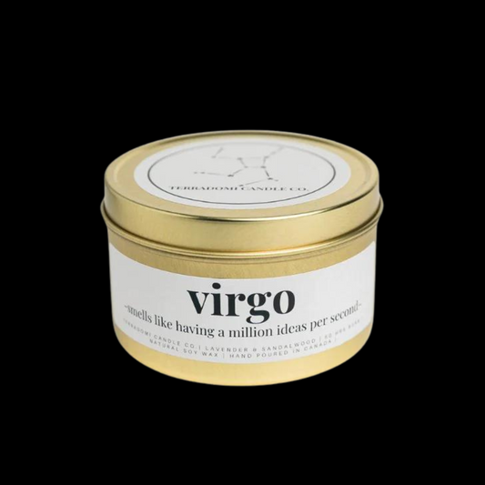 Our Virgo candle captures the essence of this thoughtful and practical earth sign. With a soothing blend of lavender and sandalwood, this candle embodies the Virgo spirit of having a million ideas per second. Perfect for those born between August 23 and September 22, it reflects Virgo's intelligence, attention to detail, and desire to help others. 
Fragrance Notes:
Top notes: Green notes, Lavender
Heart notes: Fresh fern, Wild honey
Base notes: Sandalwood
