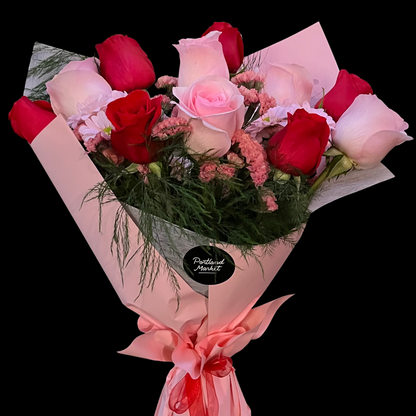 Mother's Day bouquet -
 luxury long-stemmed roses with seasonal flowers – an elegant bouquet perfect for Valentine's Day, anniversaries, birthdays, or any romantic occasion. Ideal for those seeking premium, timeless floral gifts
