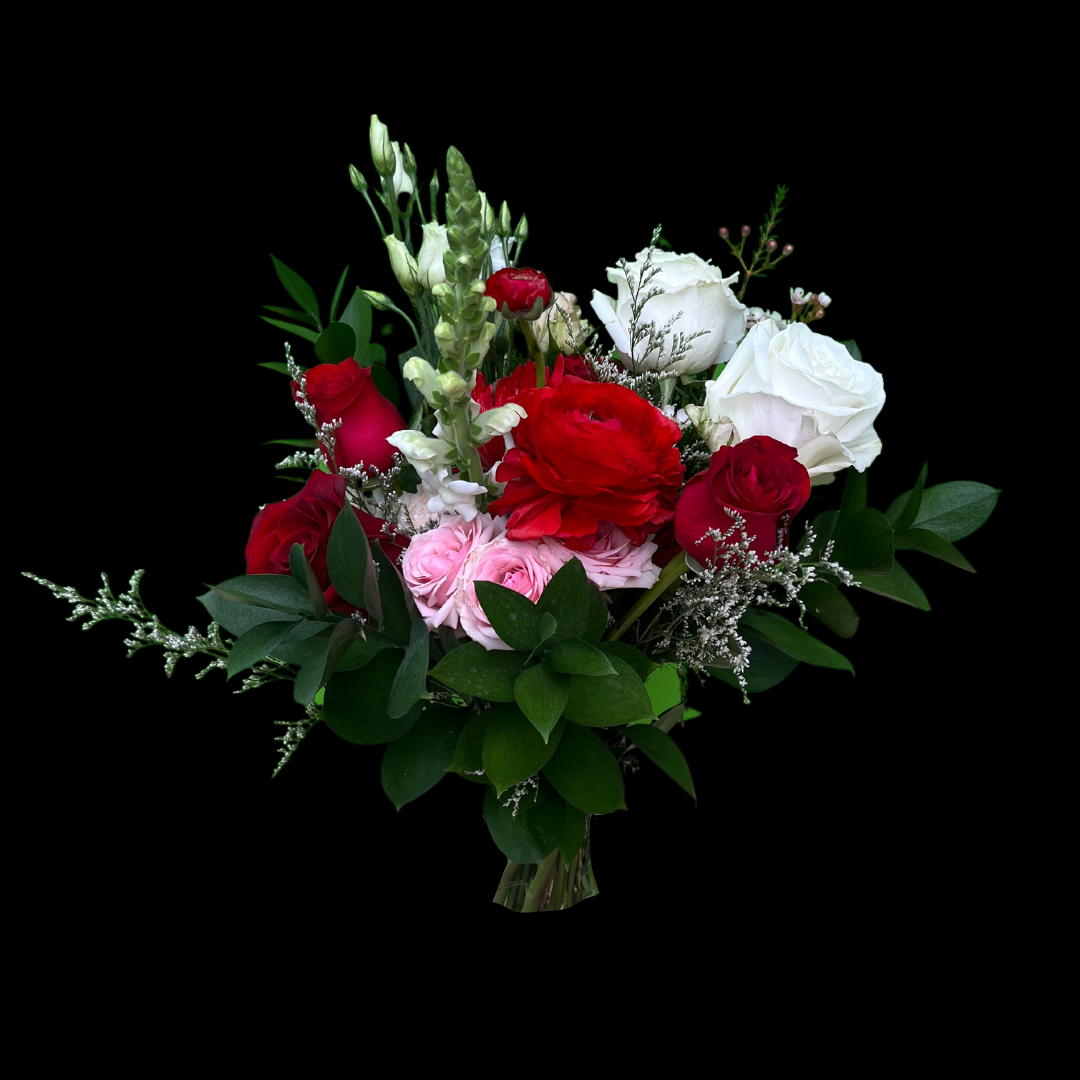 Valentine's Day - Luxury Red roses with greenery– an elegant arrangement of fresh flowers, perfect for Valentine's Day, Anniversaries, Birthdays, Mother's Day as well as any romantic occasion. Ideal for those seeking Downtown Toronto Florist-Portland Market- King West  District is a luxury flower shop with Bespoke bouquets and arrangements, classic centerpieces or premium arrangements are timeless floral gifts.