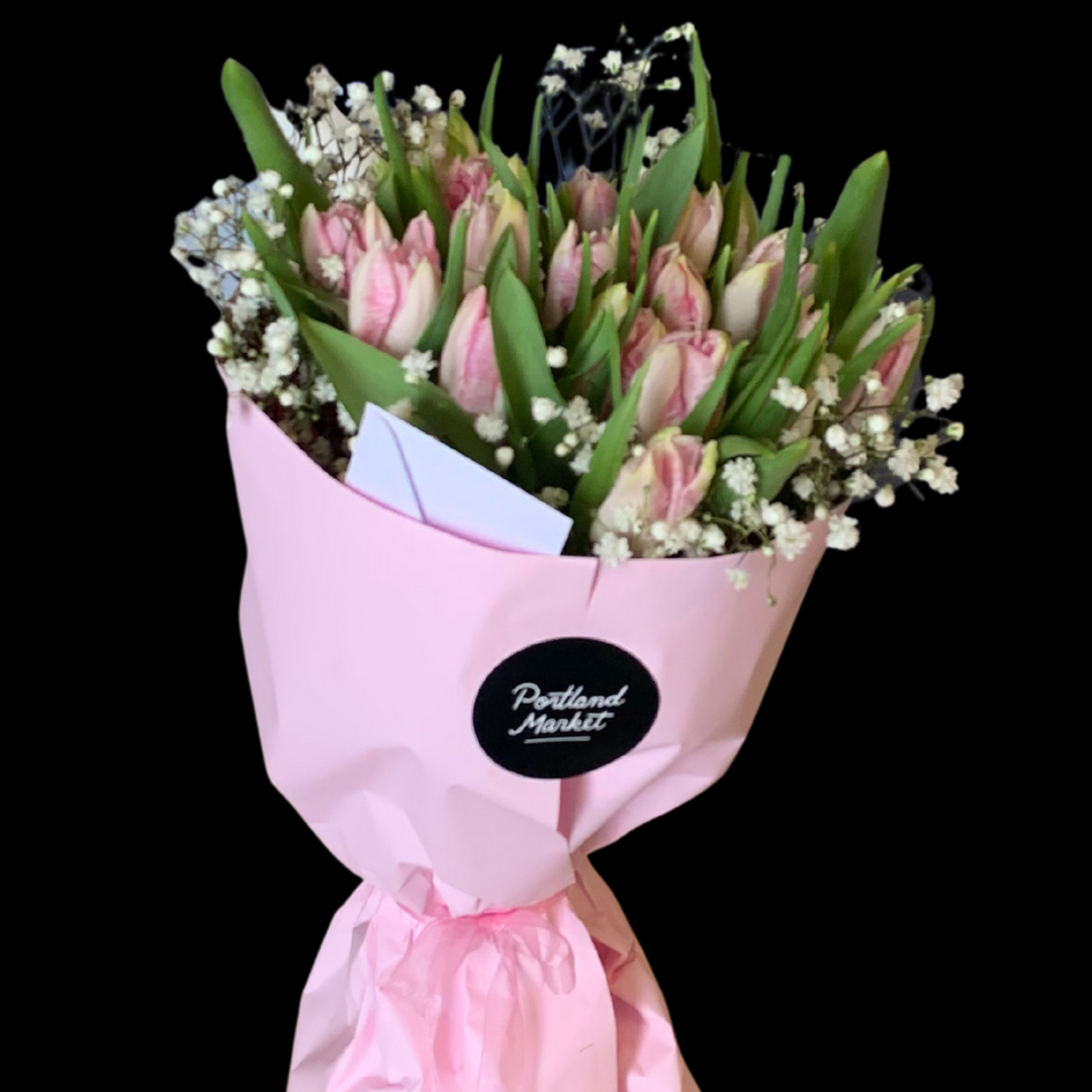 Mother's Day bouquet -
 luxury tulips with seasonal flowers – an elegant bouquet perfect for mother's Day, anniversaries, birthdays, or any romantic occasion. Ideal for those seeking premium, timeless floral gifts