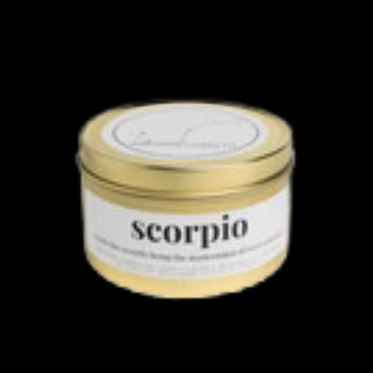 "SCORPIO": Vanilla Bean + Bourbon&nbsp;Smells like being the mastermind behind every situation.

Our Scorpio candle captures the intense and mysterious nature of this water sign. With a blend of vanilla bean and bourbon, it embodies the essence of Scorpios born between October 23 and November 21. This candle smells like being the mastermind behind every situation, reflecting Scorpio's determination, ambition, and deep loyalty. Light it up to channel your inner intensity and transformative power.

Fragrance 